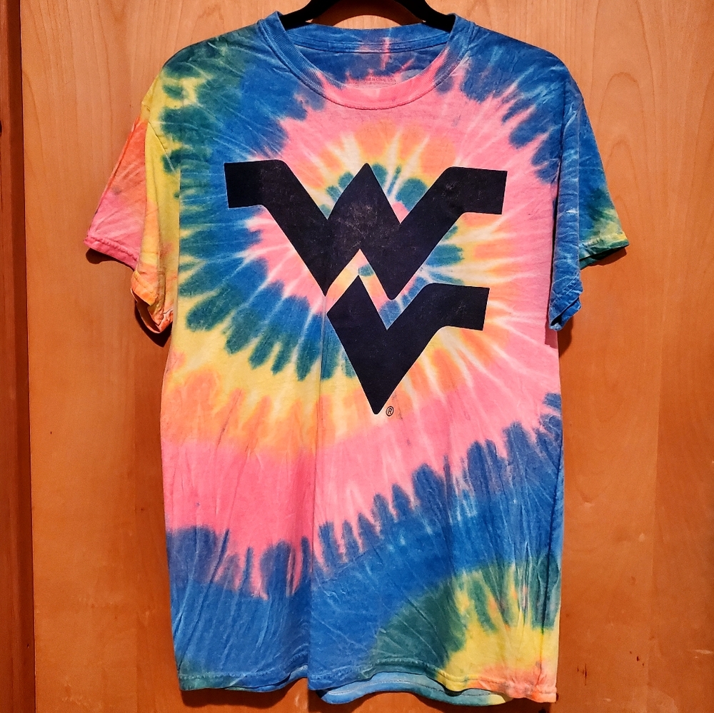 🟦 WVU Tie-Dye Flying WV Tee